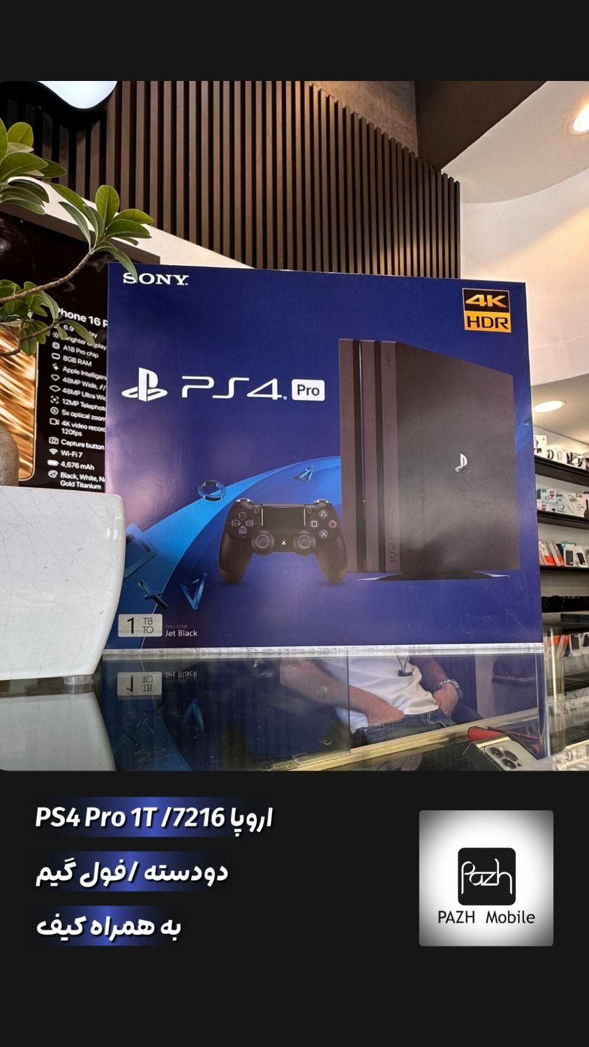 ps4 pro  حافظه ۱ ترا( با سه دسته)|کنسول، بازی ویدئویی و آنلاین|مشهد, احمدآباد|دیوار