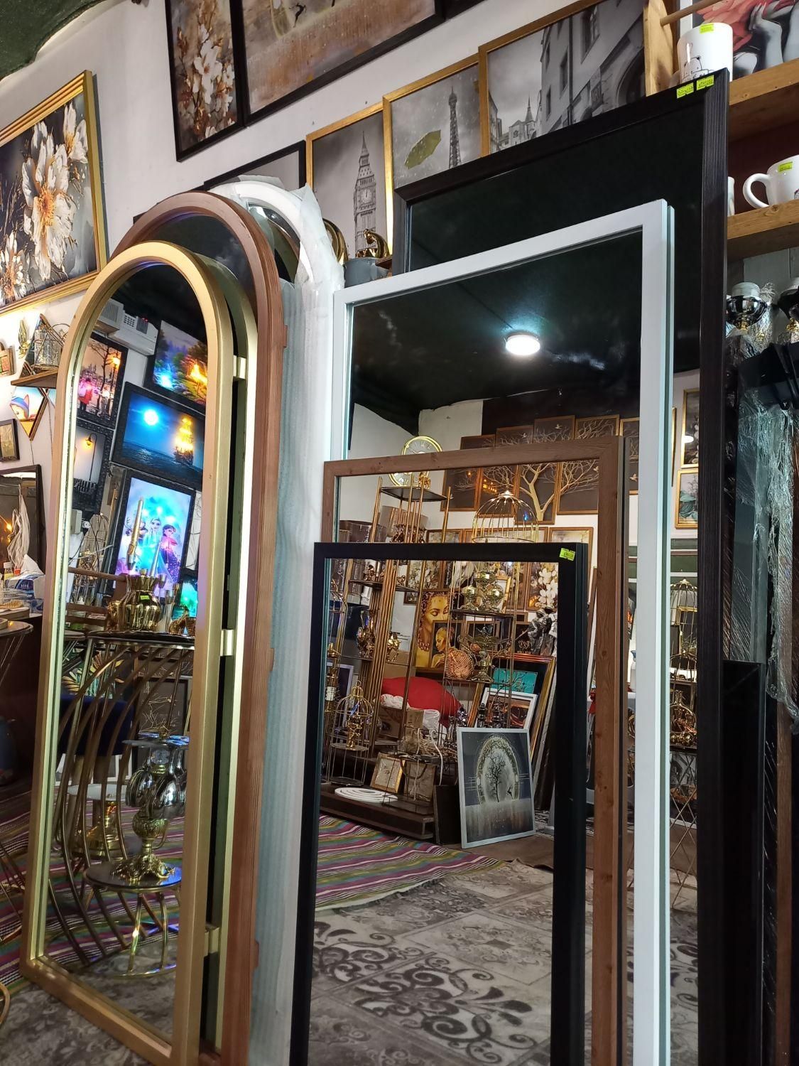 اینه قدی گنبدی و مستطیل با قاب چوبی|آینه|مشهد, سرافرازان|دیوار