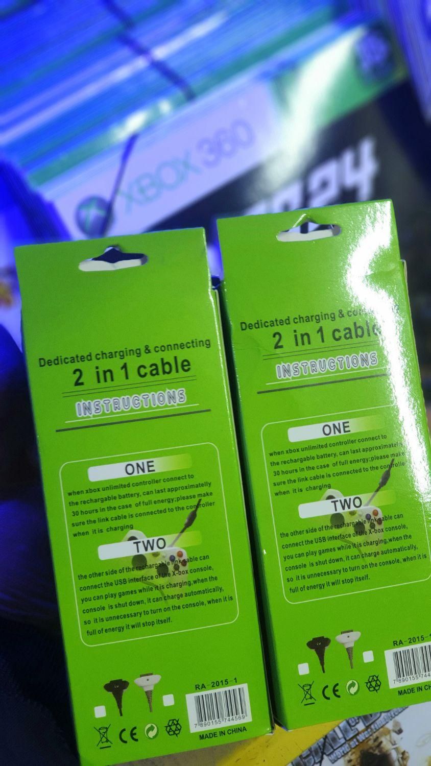 سیم شارژر دستهXBOX360ایکس باکس3گیم۱استیک۴فایو۵فور|کنسول، بازی ویدئویی و آنلاین|تهران, مسعودیه|دیوار
