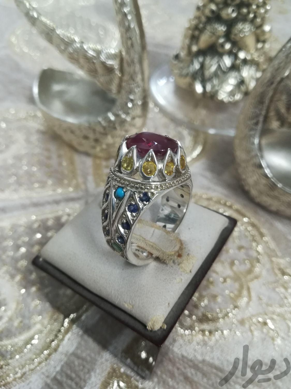 انگشتر فاخر یاقوت سرخ برمه رکاب تمام جواهر|جواهرات|قم, صفاشهر|دیوار