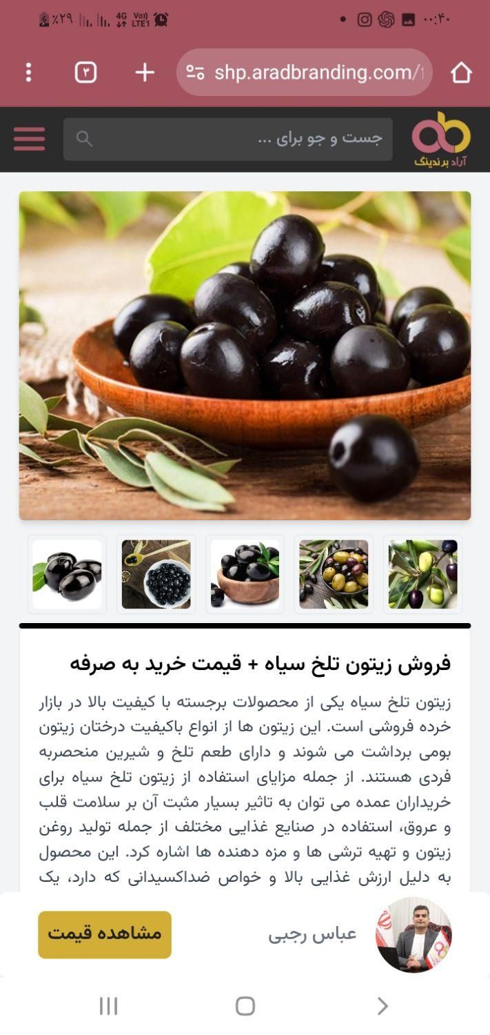 فروش عمده زیتون و روغن زیتون|خوردنی و آشامیدنی|رشت, نخودچر|دیوار
