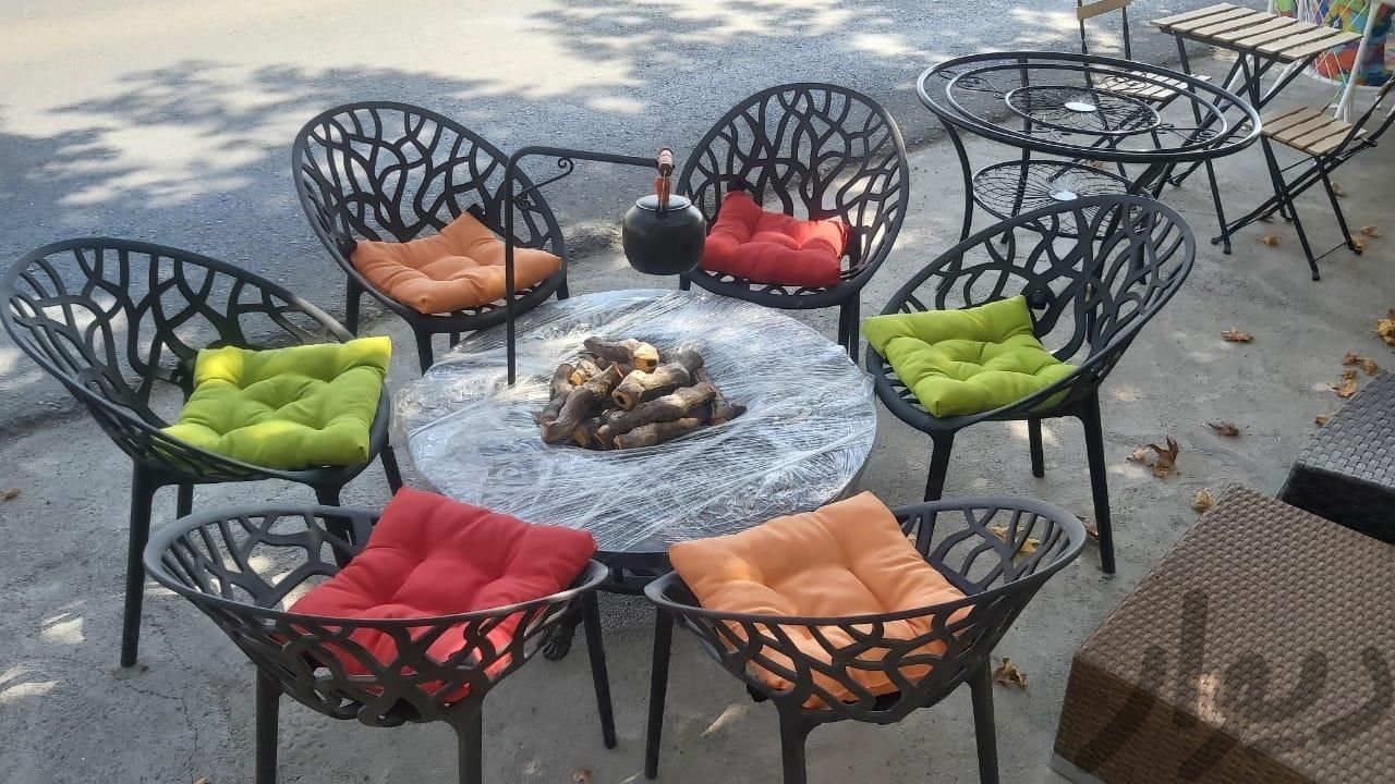 میز وصندلی بتنی وفایبرگلاس|کافی‌شاپ و رستوران|ماسال, |دیوار
