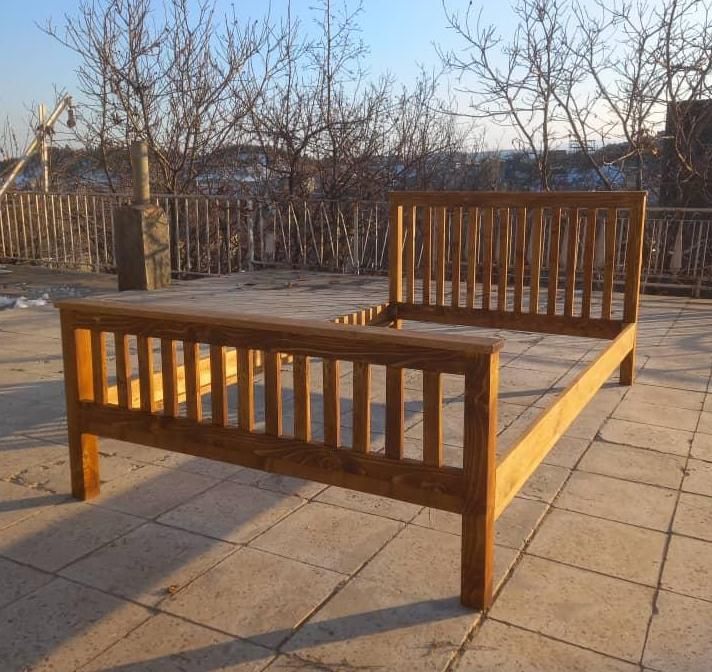 تخت خواب دو نفره (تختخواب دونفره) چوبی مدل سلسیوس|تخت و سرویس خواب|مشهد, ده دی|دیوار