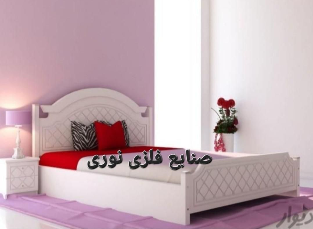 تخت دونفره چوبی وفلزی(تخت 2نفره) تشک لیندا|تخت و سرویس خواب|مشهد, خواجه ربیع|دیوار