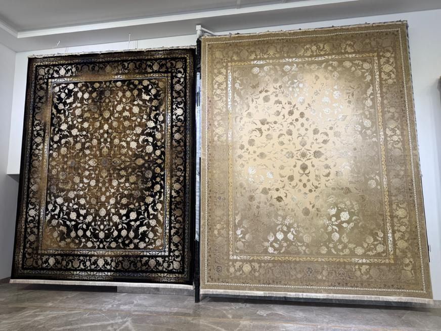 فرش بازرگان ۱۲۰۰شانه رنگ حاشیه روناسی۱۲متری|فرش|شیراز, دروازه قران|دیوار