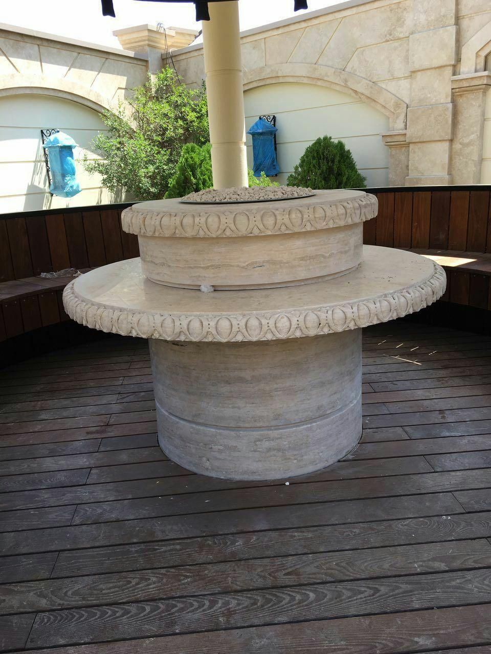 میز گرد سنگی|صنایع دستی و سایر لوازم تزئینی|ری, ولی آباد|دیوار