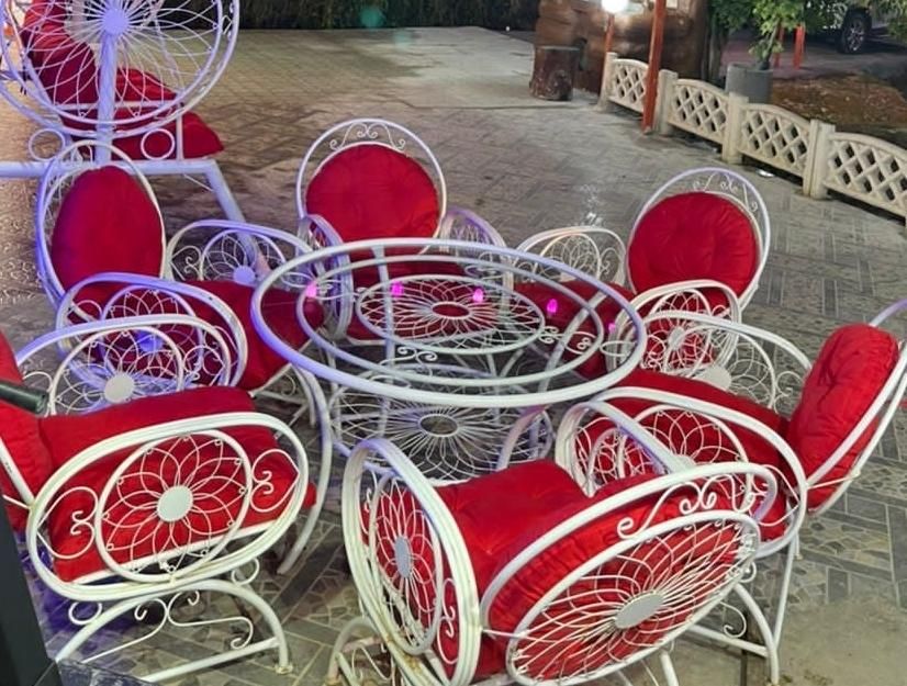 مبلمان میزو صندلی تاب باغ باغی مدل بیضی رستوران|میز و صندلی غذاخوری|دزفول, |دیوار