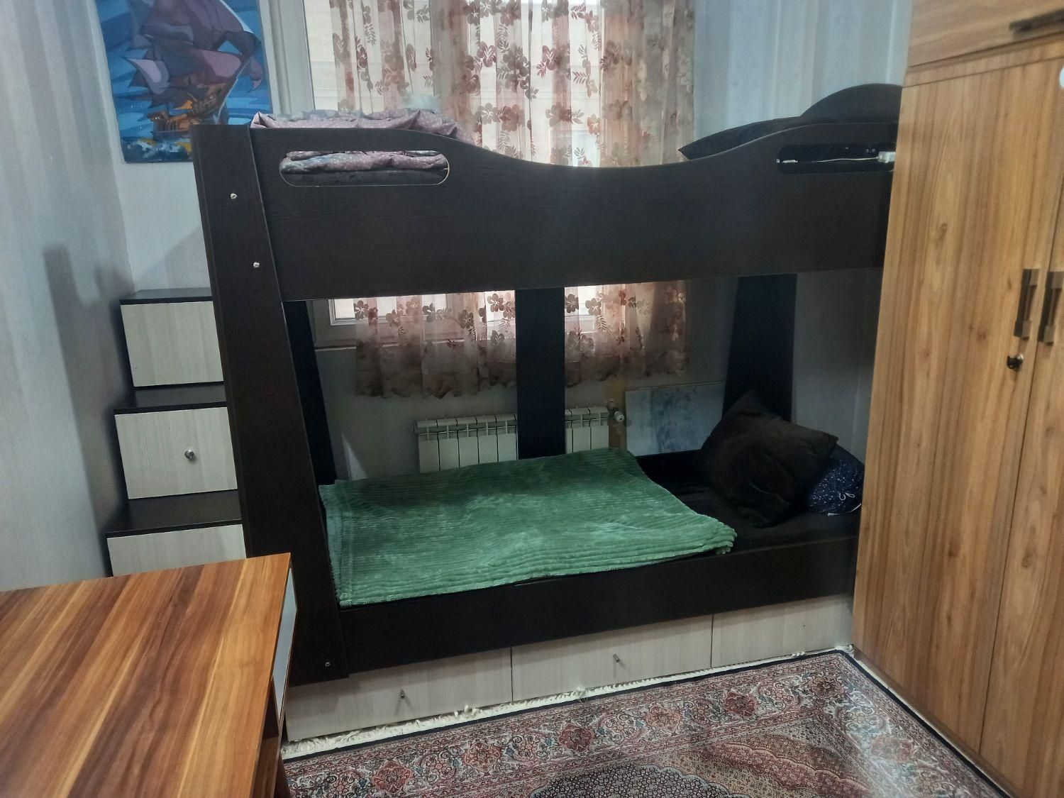 تخت ۲ طبقه|تخت و سرویس خواب|ری, |دیوار