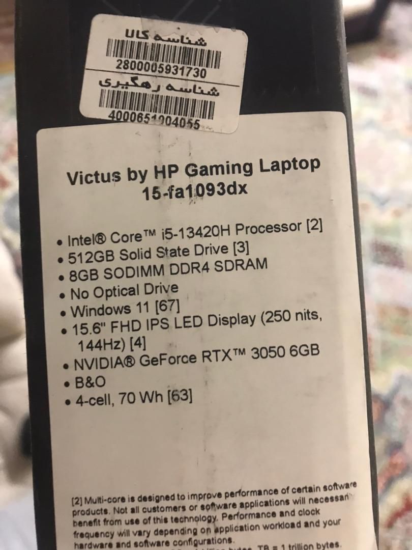 HP Victus fa1093dx CPU i5|رایانه همراه|مشهد, امامیه|دیوار