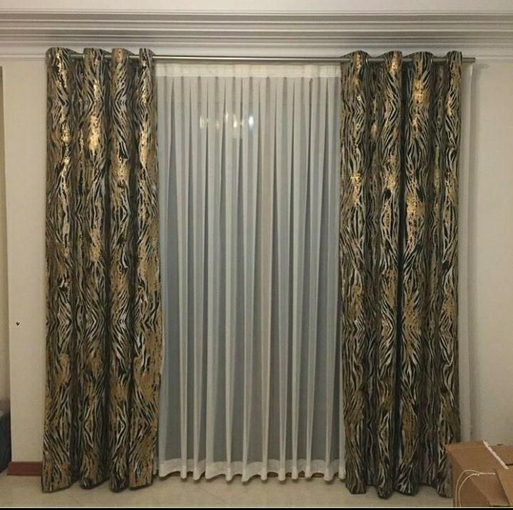 پارچه پرده ست زیر  و  رو|پرده، رانر، رومیزی|رشت, رشتیان|دیوار