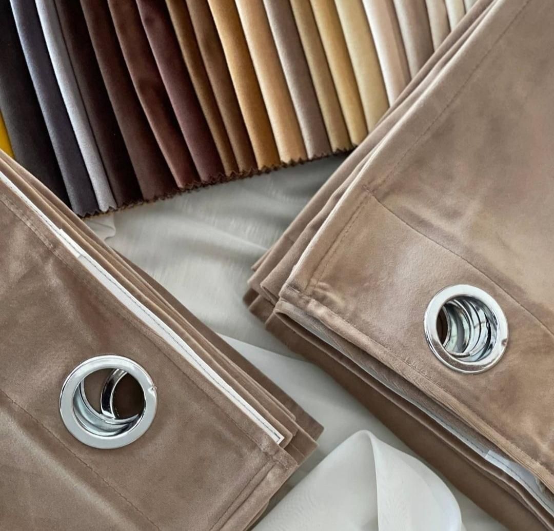 پرده پانچ حریر دکور والان اماده مدرن مخمل|پرده، رانر، رومیزی|تبریز, |دیوار