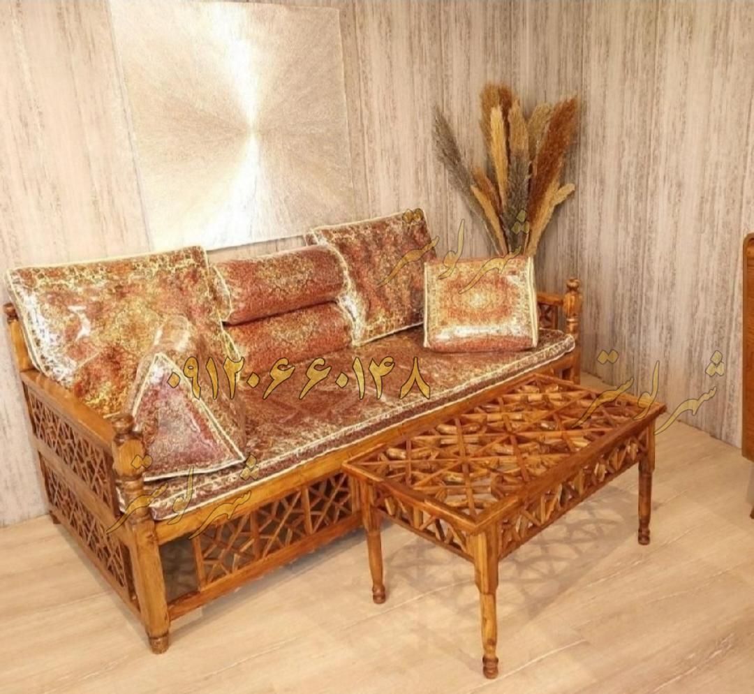 تخت سنتی مبلمان عراقی مراکشی شاه نشین مبل سنتی|مبلمان خانگی و میز عسلی|ملایر, |دیوار