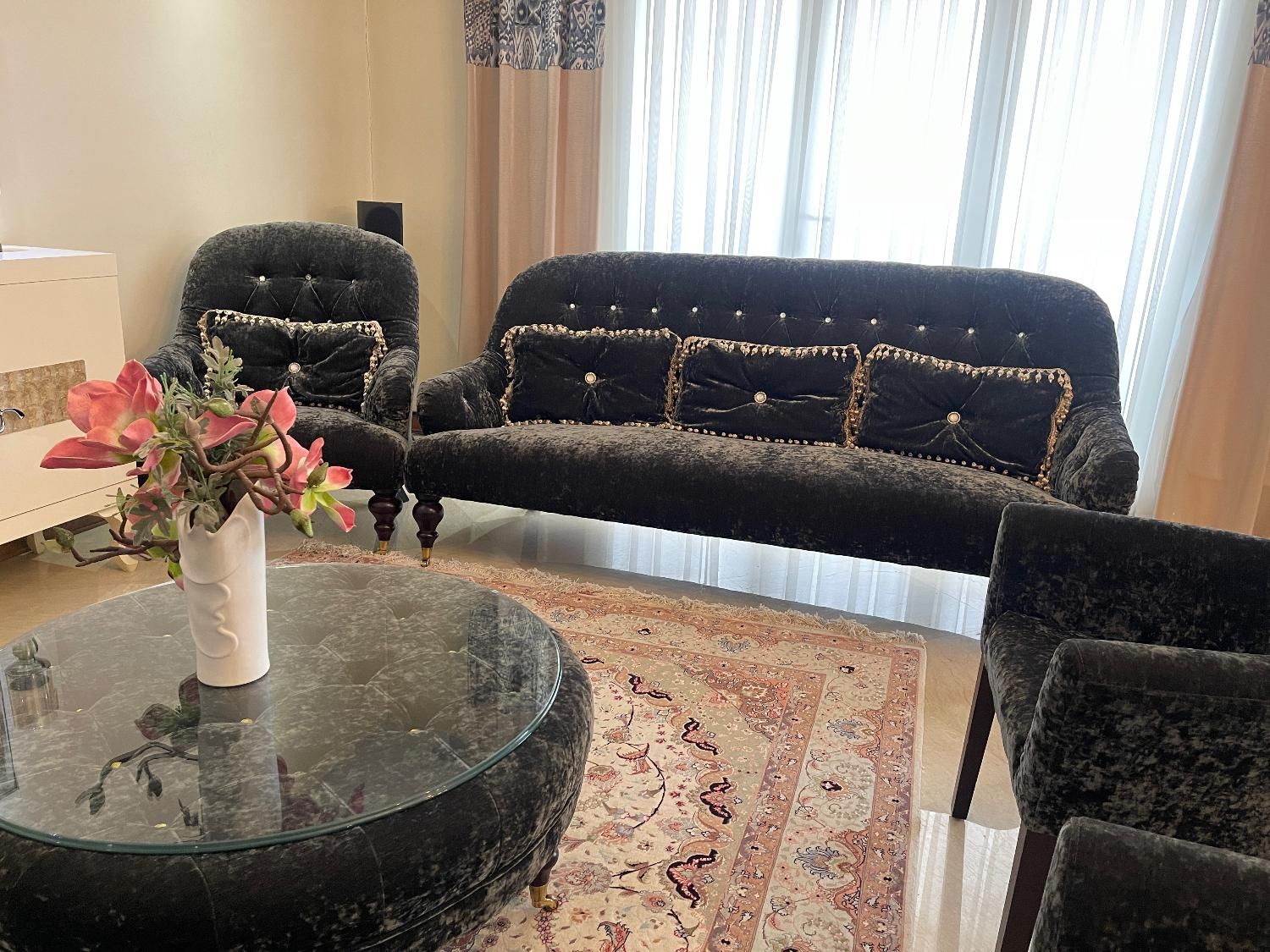 مبلمان خارجی ۹ نفره با غذاخوری ۸ نفره|مبلمان خانگی و میز عسلی|تهران, شهرک ژاندارمری|دیوار