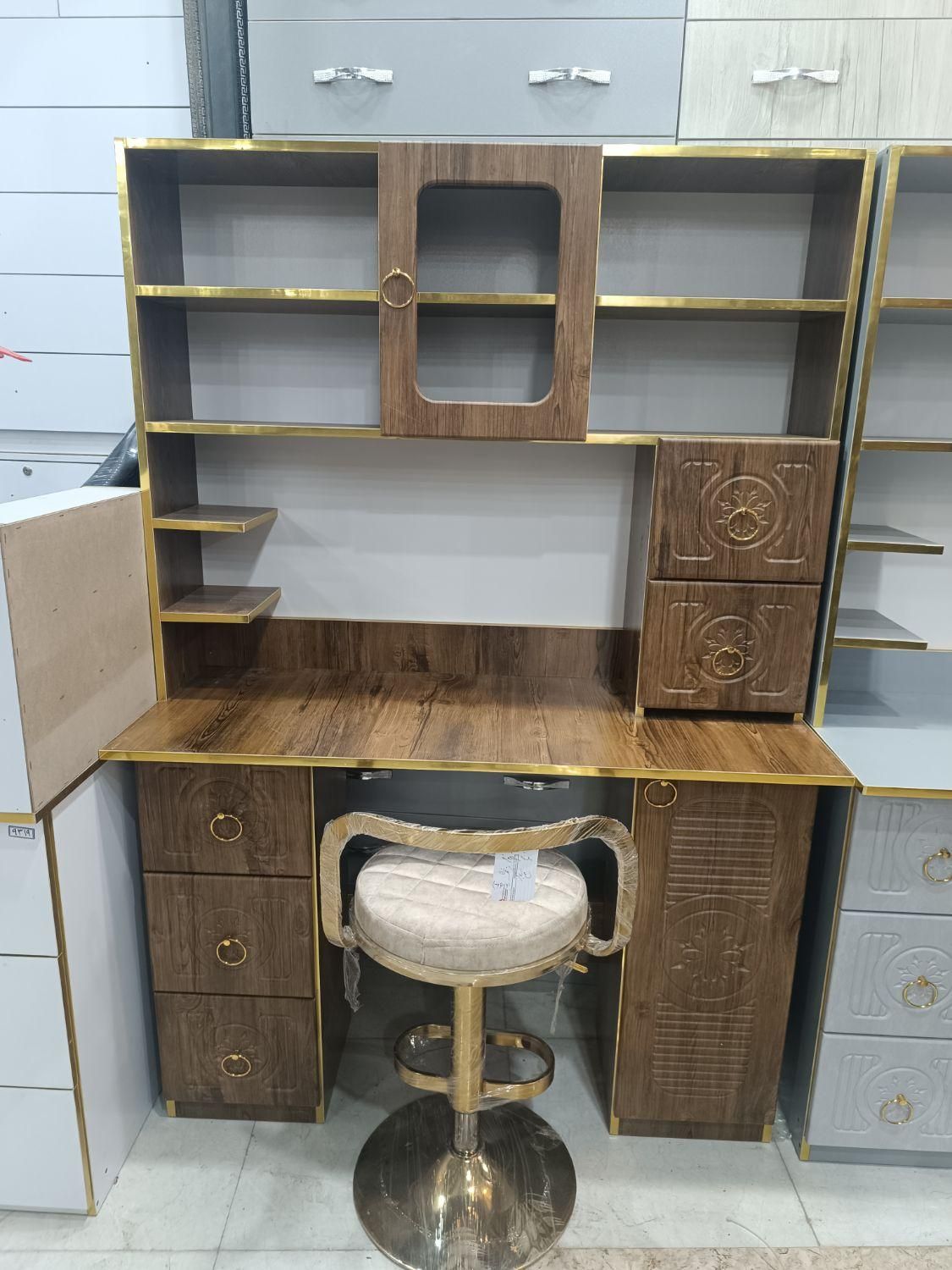 میز تحریر کتابخانه دار نما وکیوم|میز تحریر و کامپیوتر|کاشان, |دیوار