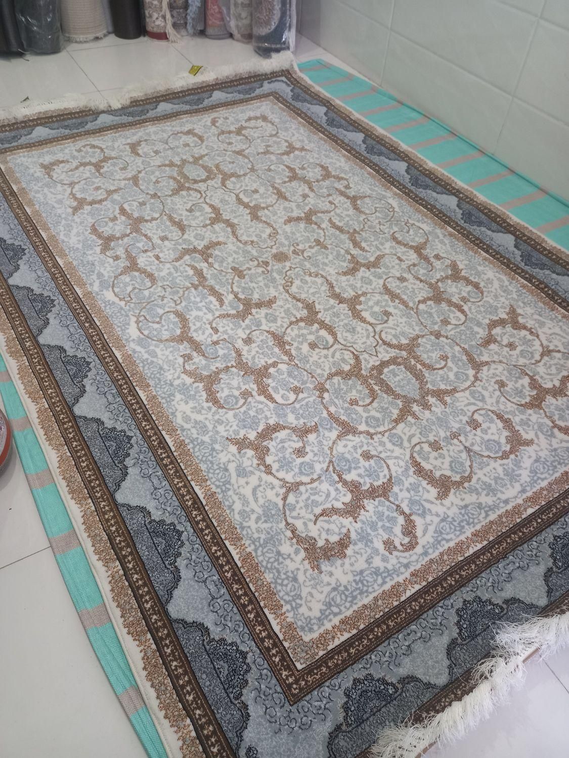 فرش ۷۰۰شانه لوتوس کرم طلاکوب|فرش|سنندج, |دیوار