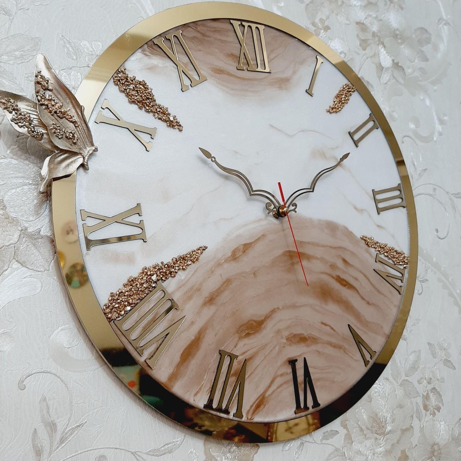 ساعت دیواری دست ساز طرح پروانه|ساعت دیواری و تزئینی|تهران, مجیدیه|دیوار