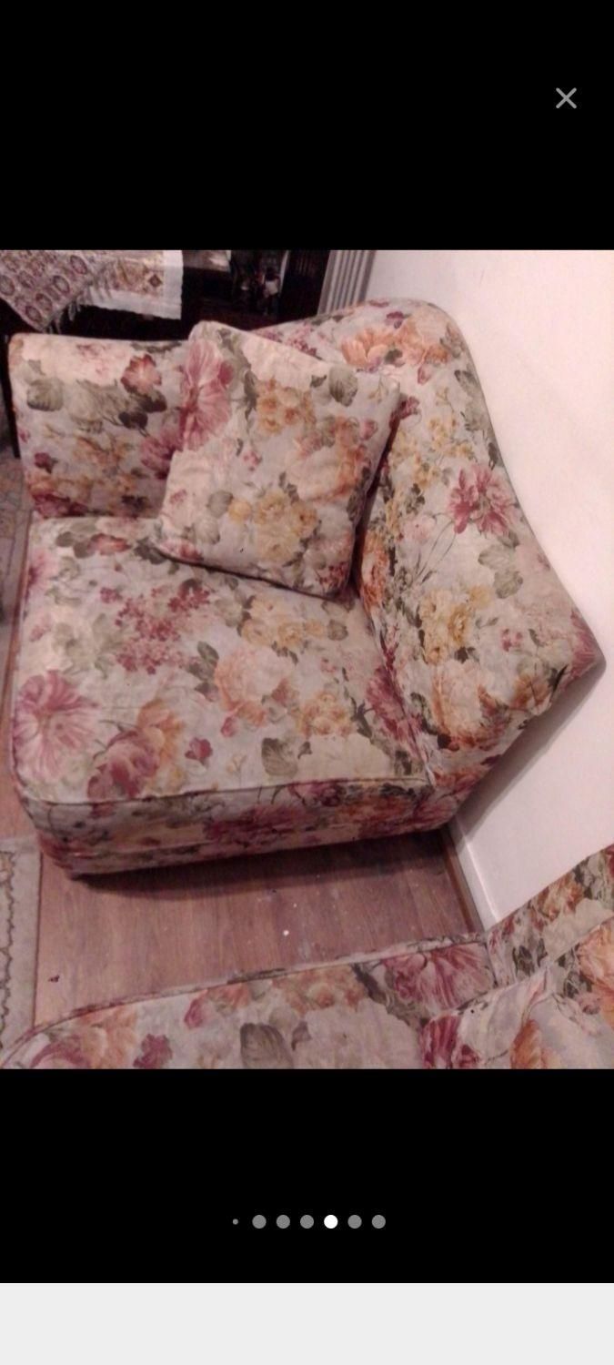 مبلمان تک نفره حالت کنج وتکی دوعدد|مبلمان خانگی و میز عسلی|تهران, جنت‌آباد مرکزی|دیوار
