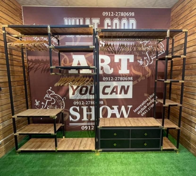 رگال چوب و فلز کشودار مدل ۲۰۲۴|جاکفشی، کمد، دراور|ملارد, |دیوار