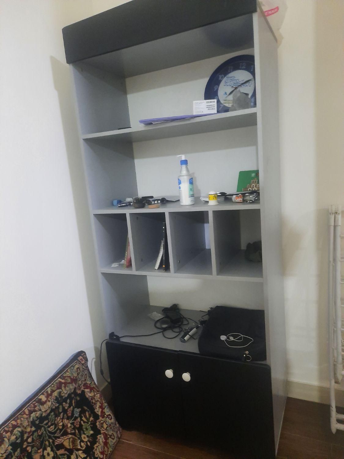 کتابخانه|کتابخانه، شلف، قفسه‌های دیواری|گرگان, |دیوار
