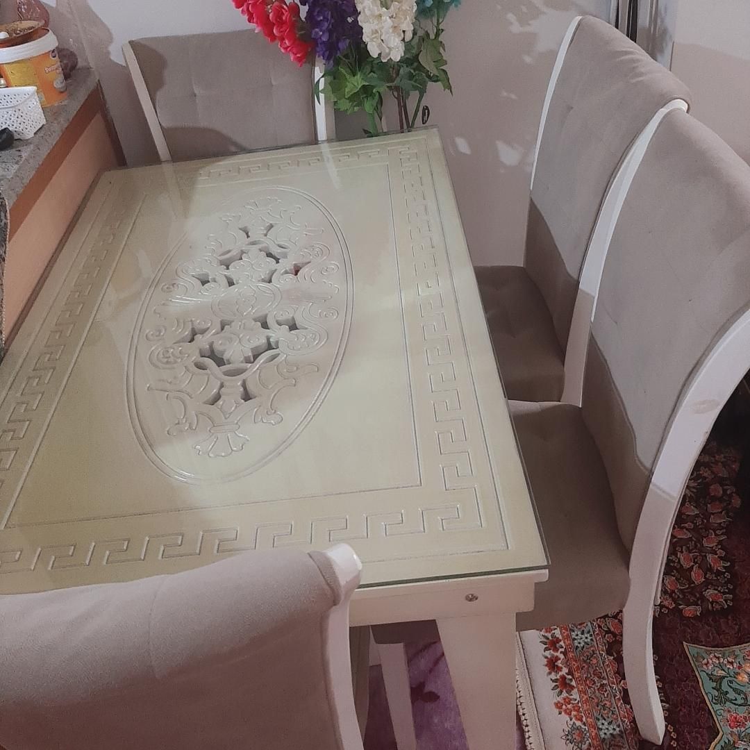 میز ناهارخوری وصندلی ۴نفره|میز و صندلی غذاخوری|قزوین, |دیوار
