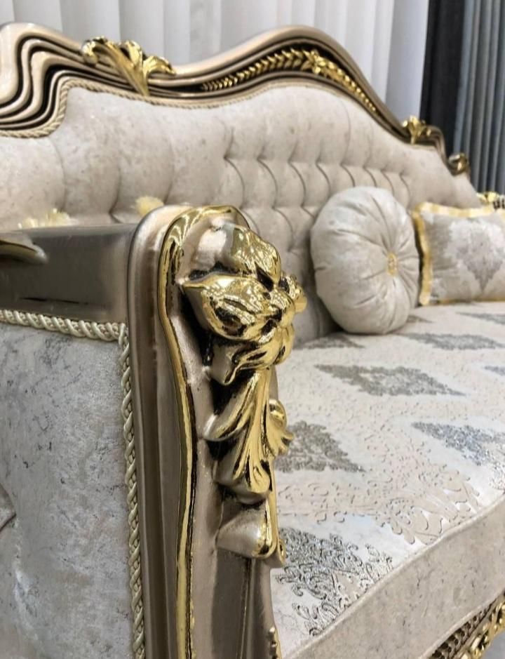 مبل سلطنتی مدل گندمی|مبلمان خانگی و میز عسلی|اصفهان, مهدی آباد|دیوار