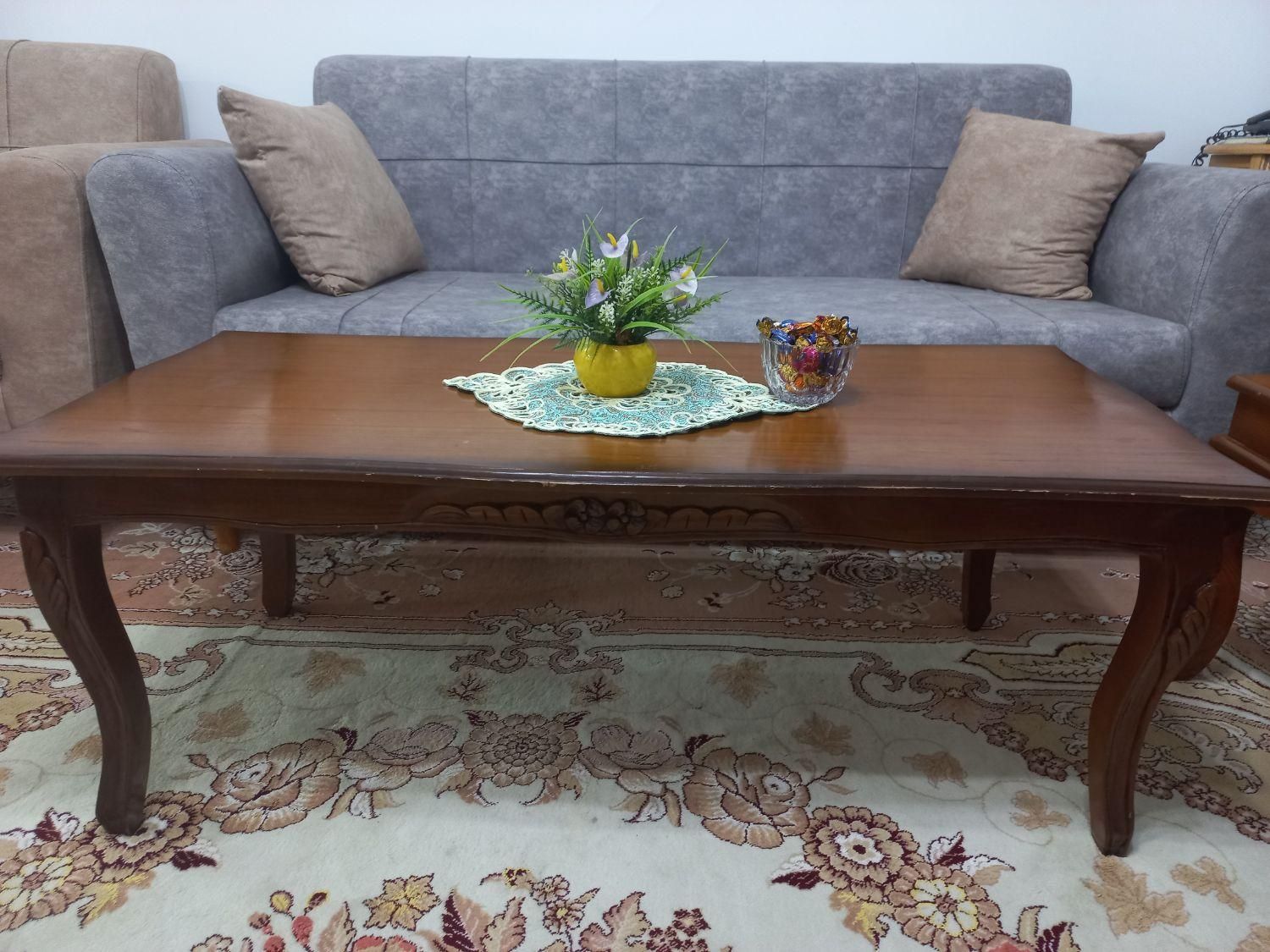 میز جلومبلی چوب اصل|مبلمان خانگی و میز عسلی|ساری, |دیوار