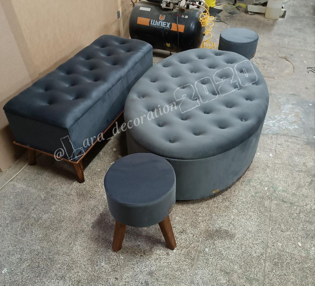 پاف بیضی باکس دار|صندلی و نیمکت|تبریز, |دیوار