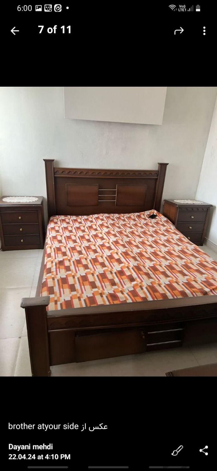 سرویس خواب دو نفره چوب|تخت و سرویس خواب|محمودآباد, |دیوار