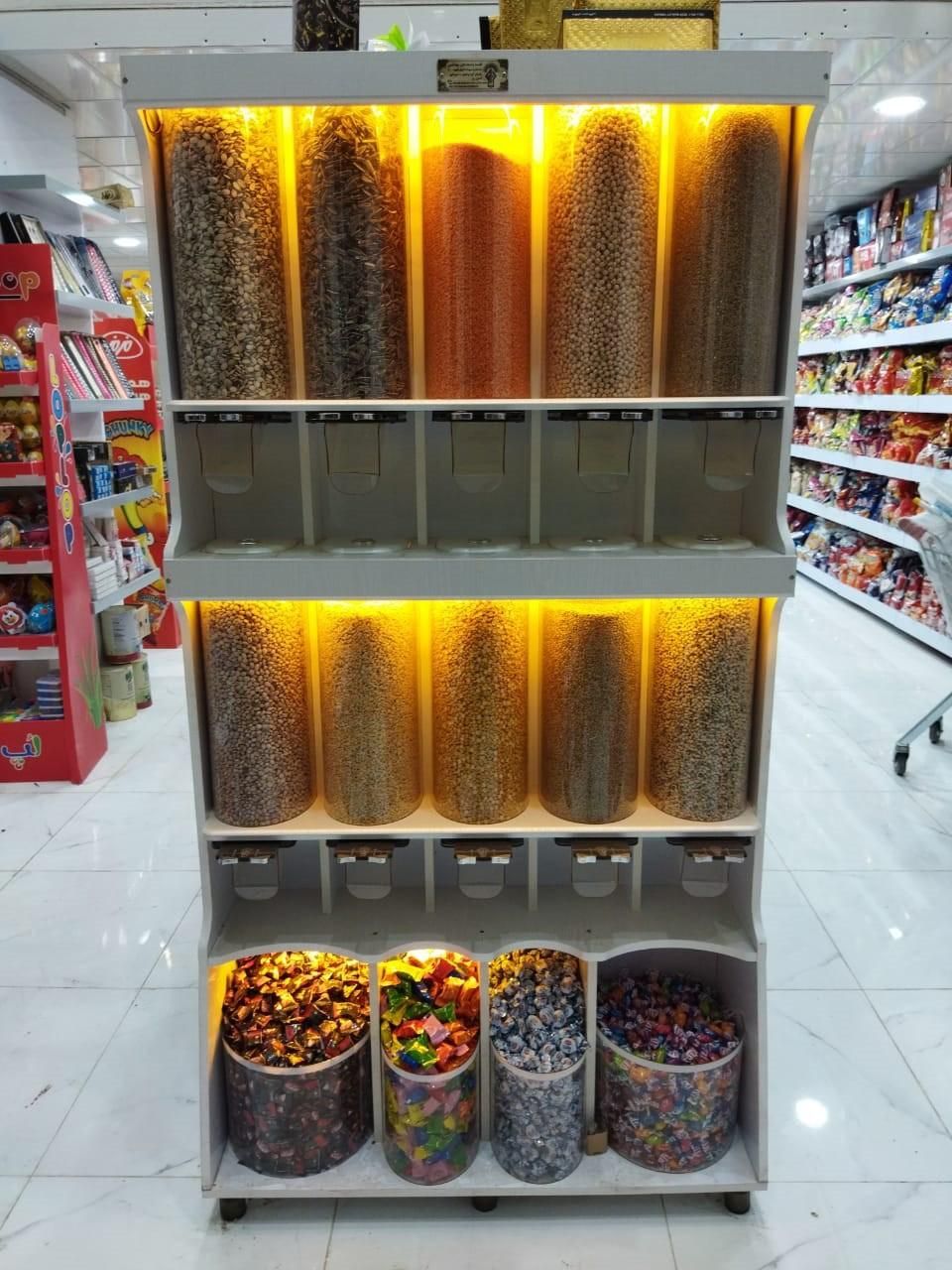 استند خشکبار قفسه مکانیزه استوانه قفسه اجیل شکلات|فروشگاه و مغازه|کرج, گلشهر|دیوار