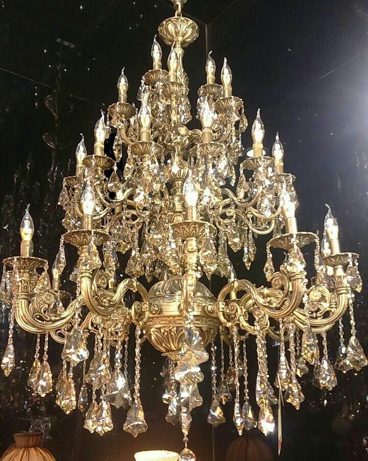 لوستر برنز درباری تولیدوپخش برنزکنارسالنی برنزی|لوستر و چراغ آویز|قم, نیروگاه|دیوار