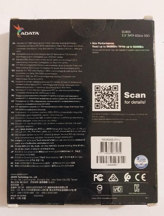 SSD INTERNAL ADATA SU800 1TB|قطعات و لوازم جانبی رایانه|تهران, دانشگاه تهران|دیوار