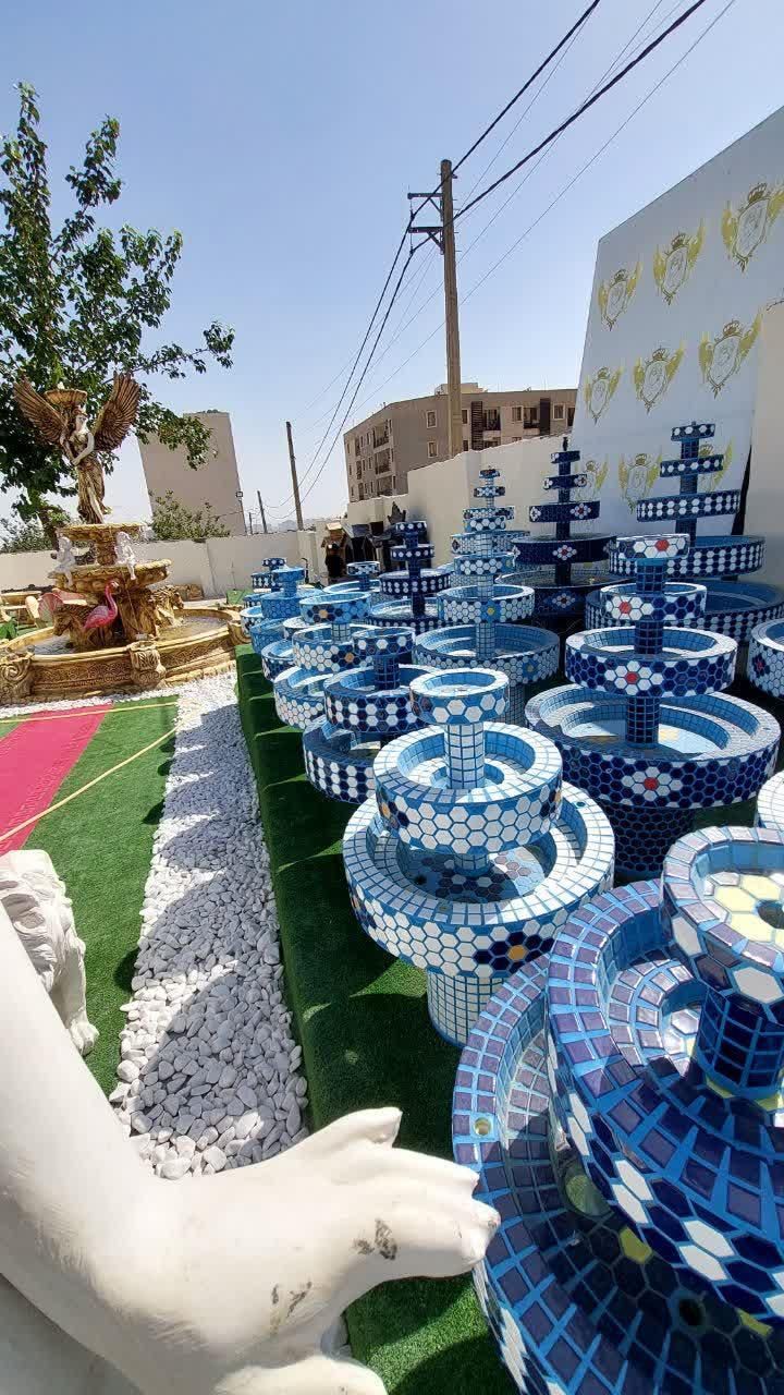 آبنما کاشیکاری سنتی حوض سرامیکی فرشتگان بتنی|مصالح و تجهیزات ساختمان|آستارا, |دیوار