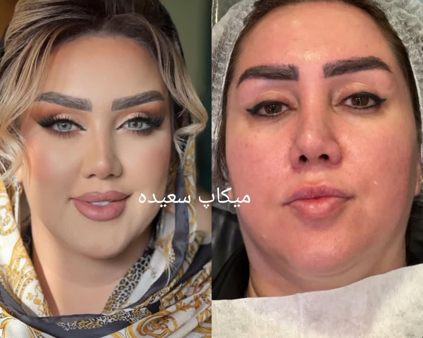 میکاپ وشنیون عروس ومحفلیvipبه سبک روسی وکشیدگی چشم|خدمات آرایشگری و زیبایی|اصفهان, برازنده|دیوار