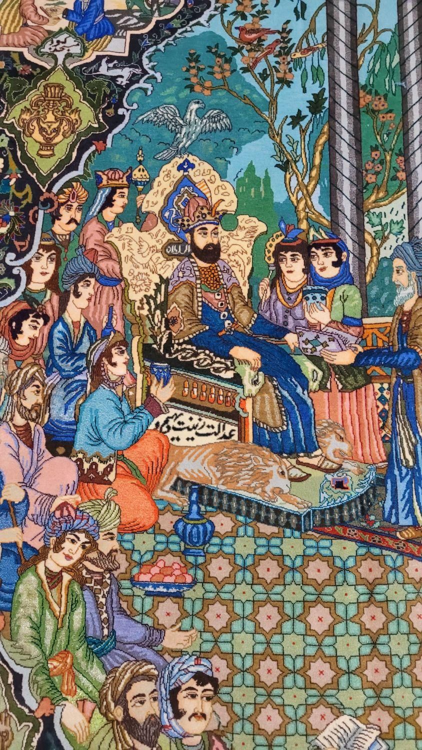 تابلو فرش دستباف ۶ متری سلطان محمود وفردوسی شاهکار|تابلو فرش|تهران, پونک|دیوار