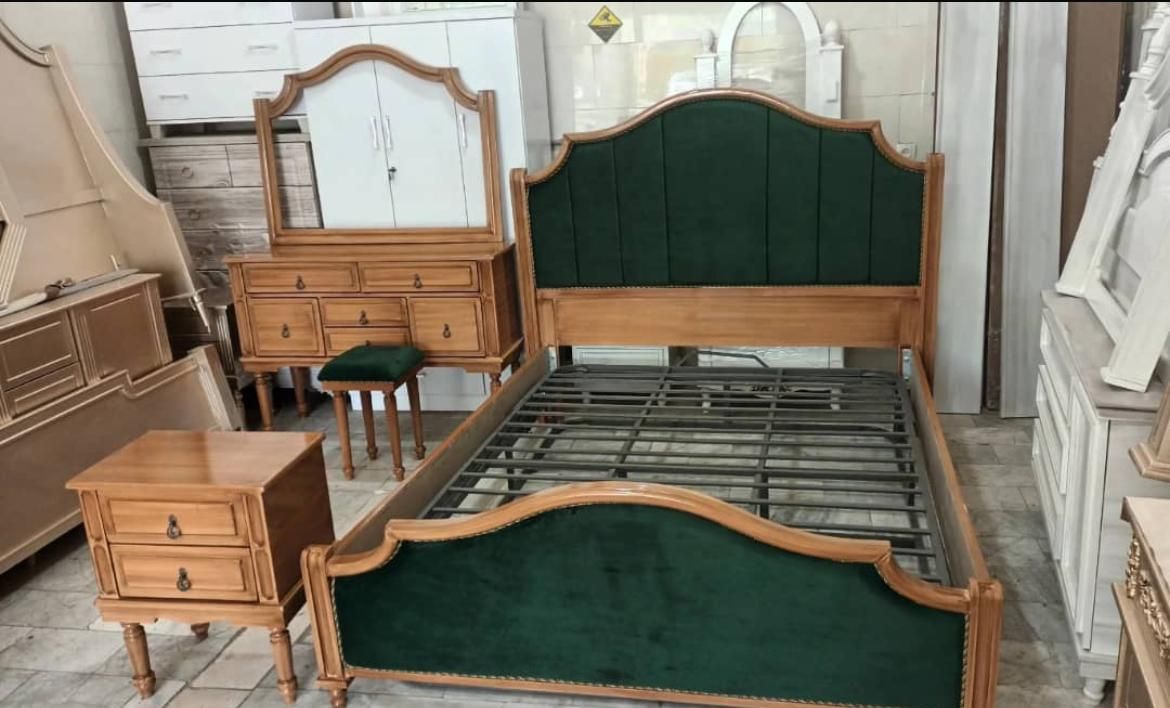 سرویس تخت خواب چوبی٢نفره تختخواب دونفره نیم سرویس|تخت و سرویس خواب|شیراز, عادل آباد|دیوار