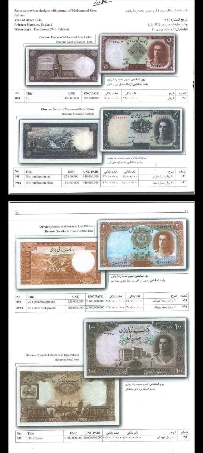 پی دی اف و فایل کتاب اسکناس های قاجار،پهلوی،جمهوری|کلکسیون سکه، تمبر، اسکناس|تهران, آشتیانی|دیوار