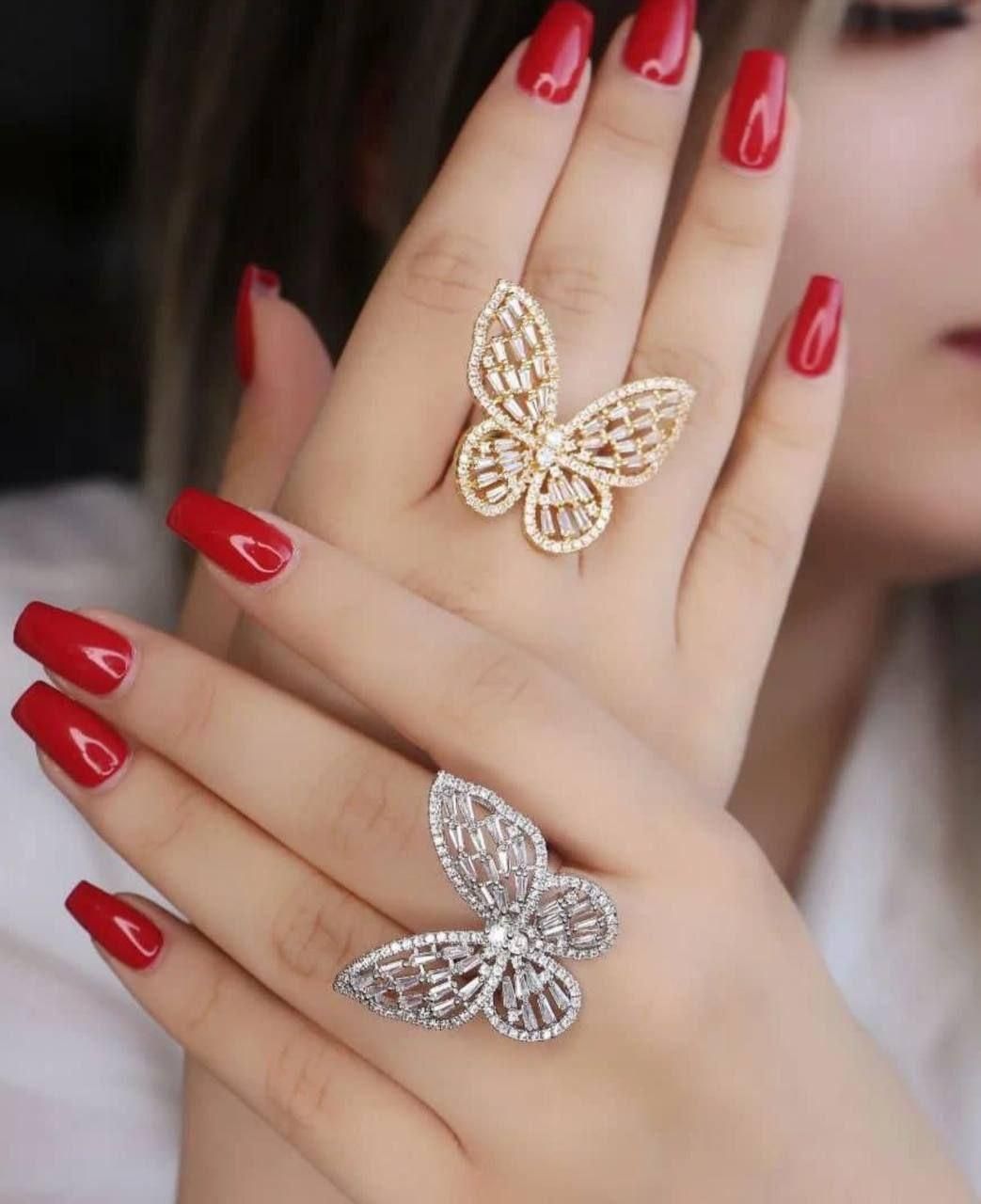 (فروشگاه بدلیجات آمیتیس)انگشتر پروانه مارک ژوپینگ|بدلیجات|تبریز, |دیوار