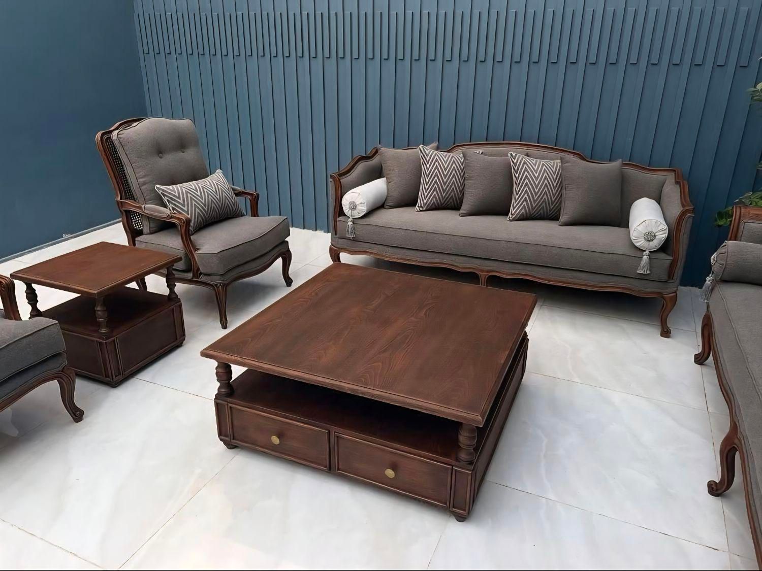 مدل فرانسوی پشت حصیر|مبلمان خانگی و میز عسلی|چهاردانگه (تهران), |دیوار