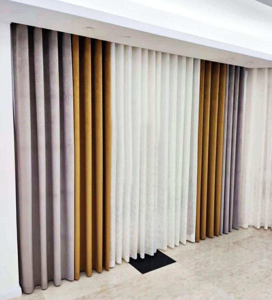 پرده شاین دار، پرده آماده پانچی|پرده، رانر، رومیزی|تهران, عبدلآباد|دیوار