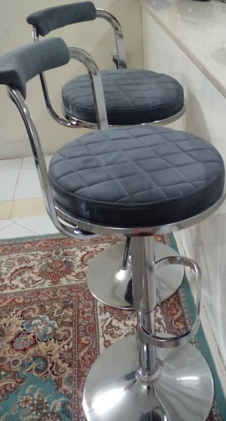 صندلی اپن جکدار استیل کروم با روکش پارچه‌ای|صندلی و نیمکت|تهران, یافت آباد جنوبی|دیوار