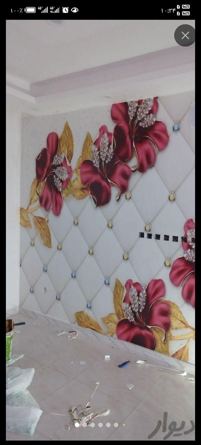 نصاب  کاغذ دیواری و پوستر|خدمات پیشه و مهارت|اهواز, سپیدار|دیوار