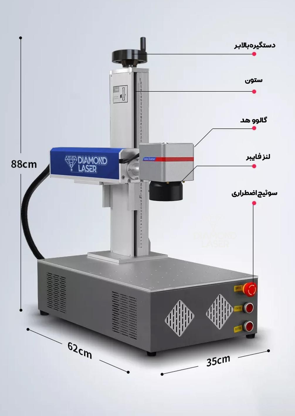 دستگاه فایبر مارکینگ X1 دیاموند 50 وات|ماشین‌آلات صنعتی|اصفهان, ارغوانیه|دیوار