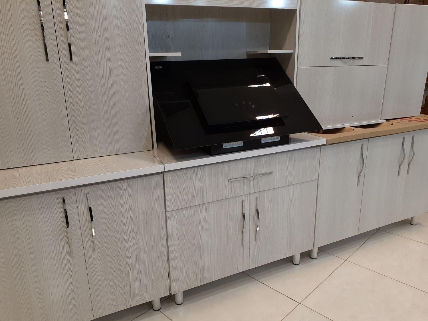 کابینت تمام ام دی اف ۶متر همراه با هود لمسی|آب‌چکان و نظم‌دهنده ظروف|کرمانشاه, |دیوار