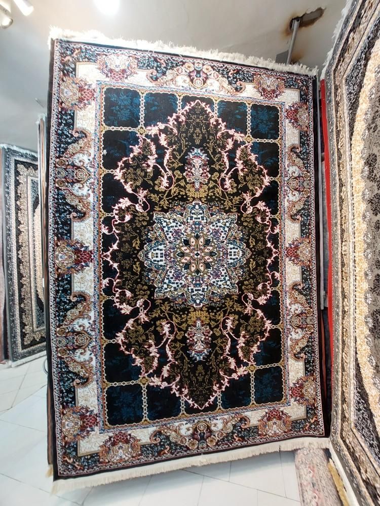 فرش۹متری هیوا و باغ معلق فیلی و سورمه ای طرح۷۰۰|فرش|مشهد, طلاب|دیوار