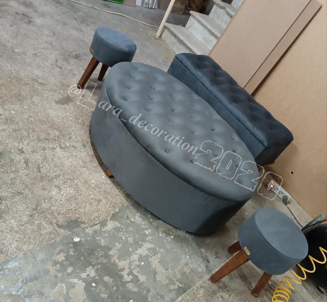 پاف بیضی باکس دار|صندلی و نیمکت|تبریز, |دیوار