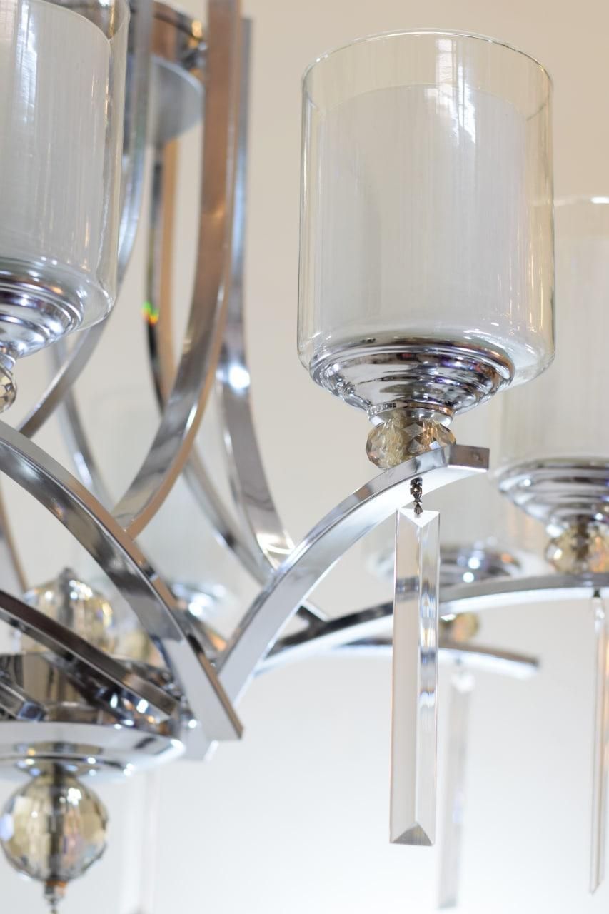 لوستر مدرن پروفیلی دو گلس|لوستر و چراغ آویز|تبریز, |دیوار