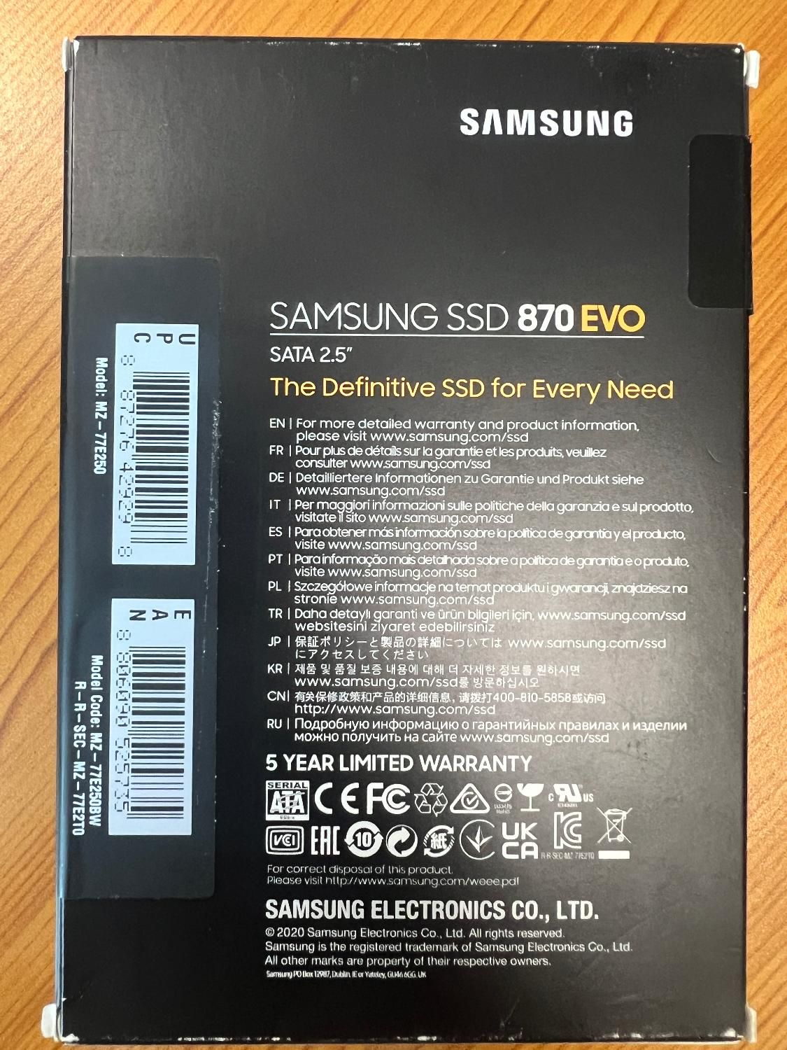 هارد سامسونگ SSD Samsung evo870-250G|قطعات و لوازم جانبی رایانه|تهران, سوهانک|دیوار