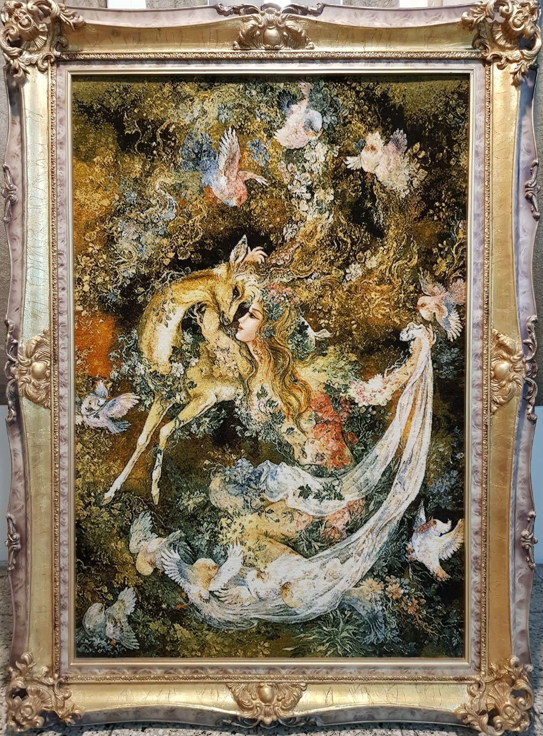 تابلوفرش دستباف تبریز نیاز نوازش طرح استاد فرشچیان|فرش|تهران, بازار|دیوار