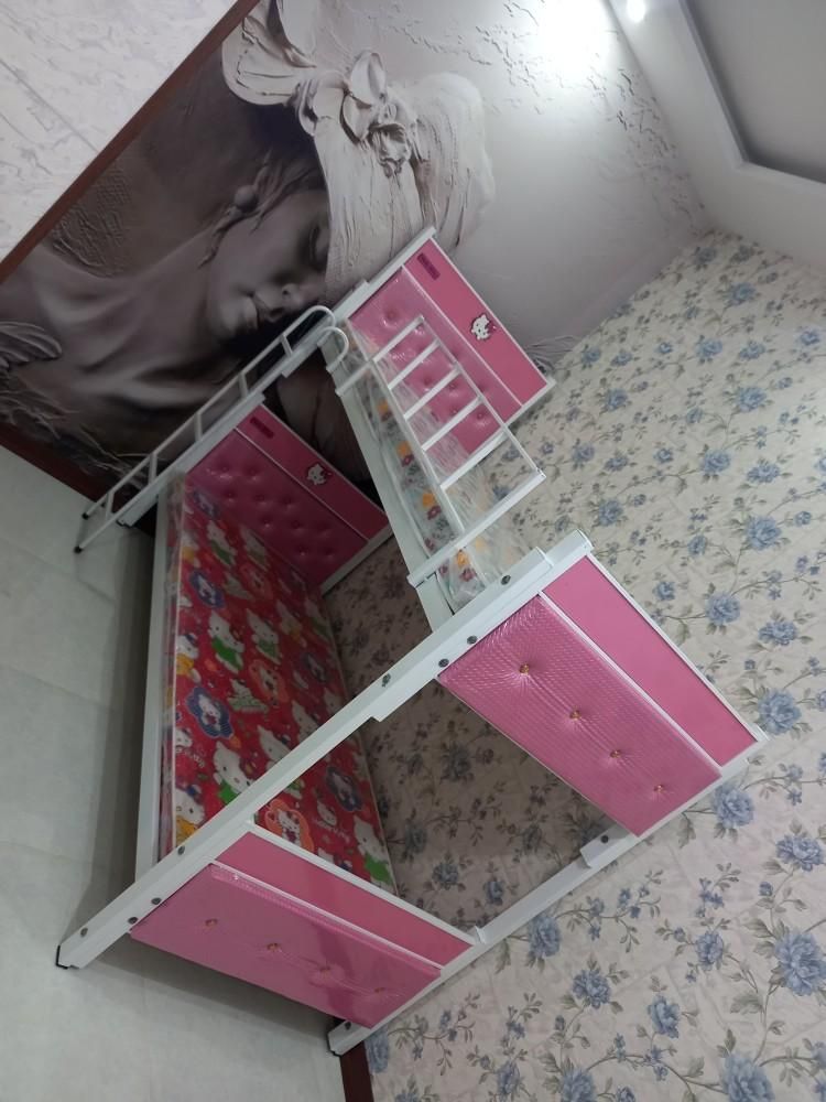 تخت دوطبقه فلزی  کیتی|تخت و سرویس خواب|مشهد, رسالت|دیوار