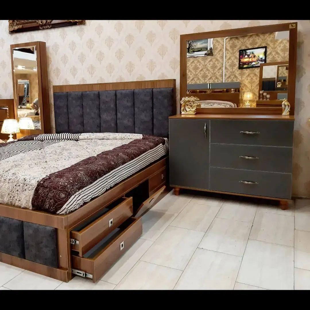 سرویس خواب مدل اَلماس|تخت و سرویس خواب|قروه, |دیوار